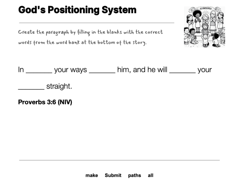 God's Positioning System fill-in-the-blank